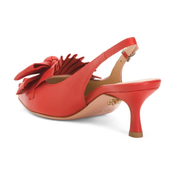 BEAUTIISOLES Made In Italy Leather Fiorella Slingback Pumps - Picture 2 of 3